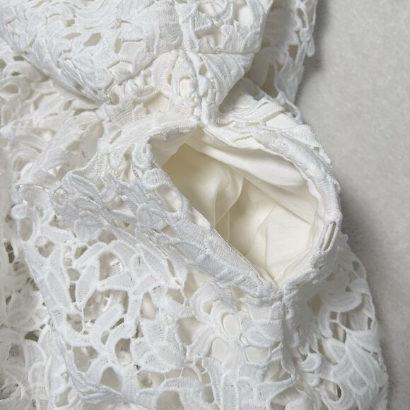 Endless Rose Crotchet Floral Lace Spaghetti Strap Midi Dress Womens Sz S White - Picture 4 of 11